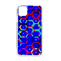 Blue Bee Hive Pattern Iphone 11 Tpu Uv Print Case by Amaryn4rt