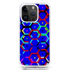 Blue Bee Hive Pattern Iphone 14 Pro Tpu Uv Print Case by Amaryn4rt