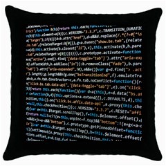 Close Up Code Coding Computer Throw Pillow Case (black) by Amaryn4rt