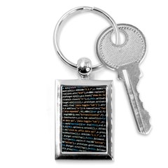 Close Up Code Coding Computer Key Chain (rectangle) by Amaryn4rt