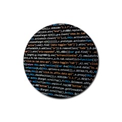 Close Up Code Coding Computer Rubber Round Coaster (4 Pack) by Amaryn4rt