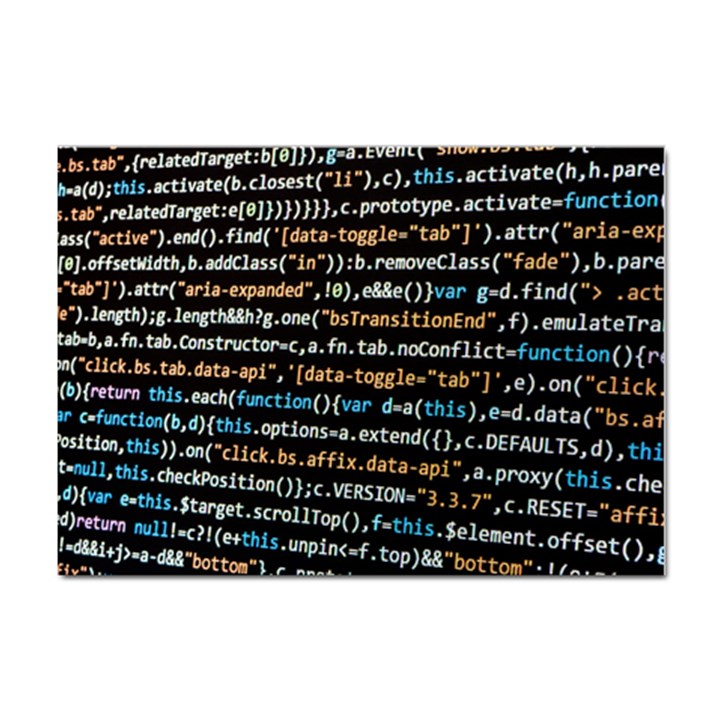 Close Up Code Coding Computer Sticker A4 (100 pack)