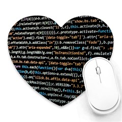 Close Up Code Coding Computer Heart Mousepad by Amaryn4rt