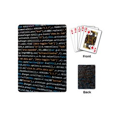 Close Up Code Coding Computer Playing Cards Single Design (mini) by Amaryn4rt