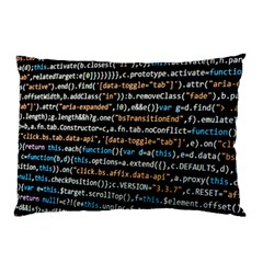 Close Up Code Coding Computer Pillow Case (two Sides) by Amaryn4rt