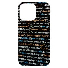 Close Up Code Coding Computer Iphone 14 Pro Max Black Uv Print Case by Amaryn4rt