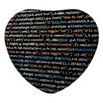 Close Up Code Coding Computer Heart Glass Fridge Magnet (4 pack) Front