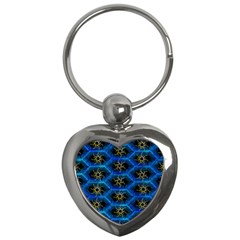 Blue Bee Hive Key Chain (heart)