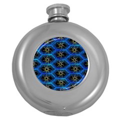 Blue Bee Hive Round Hip Flask (5 Oz) by Amaryn4rt