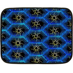 Blue Bee Hive Two Sides Fleece Blanket (mini) by Amaryn4rt