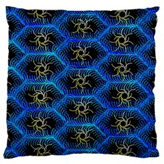 Blue Bee Hive Large Cushion Case (two Sides) by Amaryn4rt