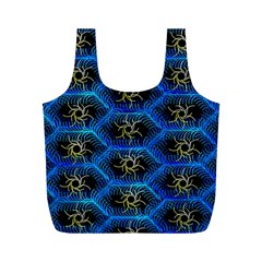 Blue Bee Hive Full Print Recycle Bag (m) by Amaryn4rt