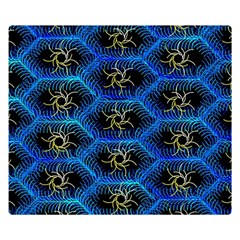 Blue Bee Hive Two Sides Premium Plush Fleece Blanket (small) by Amaryn4rt