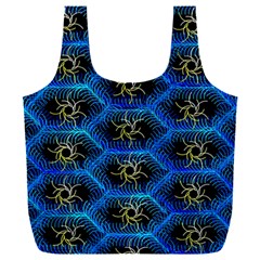 Blue Bee Hive Full Print Recycle Bag (xxl) by Amaryn4rt