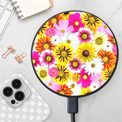 Flowers Blossom Bloom Nature Plant Wireless Fast Charger(black) by Amaryn4rt