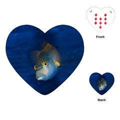 Fish Blue Animal Water Nature Playing Cards Single Design (heart) by Amaryn4rt