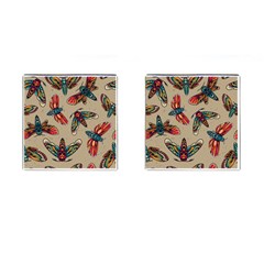 Tattoos Colorful Seamless Pattern Cufflinks (square) by Amaryn4rt