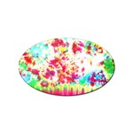 Pattern Decorated Schoolbus Tie Dye Sticker Oval (100 pack) Front