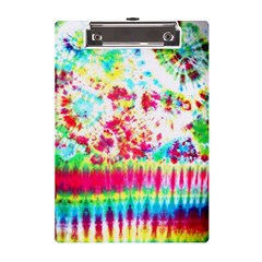 Pattern Decorated Schoolbus Tie Dye A5 Acrylic Clipboard by Amaryn4rt