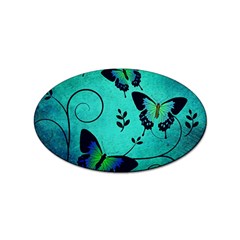 Texture Butterflies Background Sticker (oval)