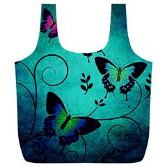 Texture Butterflies Background Full Print Recycle Bag (xxxl) by Amaryn4rt