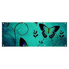 Texture Butterflies Background Banner And Sign 8  X 3  by Amaryn4rt