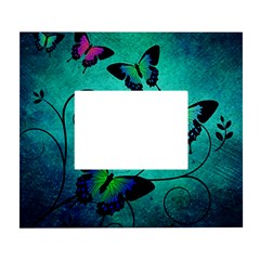 Texture Butterflies Background White Wall Photo Frame 5  X 7  by Amaryn4rt