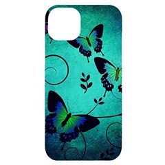 Texture Butterflies Background Iphone 14 Plus Black Uv Print Case