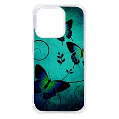 Texture Butterflies Background Iphone 14 Pro Tpu Uv Print Case by Amaryn4rt