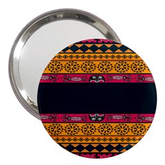 Pattern Ornaments Africa Safari Summer Graphic 3  Handbag Mirrors