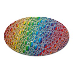 Bubbles Rainbow Colourful Colors Oval Magnet by Amaryn4rt