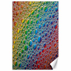 Bubbles Rainbow Colourful Colors Canvas 24  X 36  by Amaryn4rt