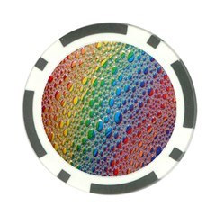 Bubbles Rainbow Colourful Colors Poker Chip Card Guard by Amaryn4rt