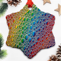 Bubbles Rainbow Colourful Colors Ornament (snowflake) by Amaryn4rt