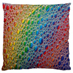 Bubbles Rainbow Colourful Colors Large Cushion Case (one Side) by Amaryn4rt