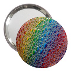 Bubbles Rainbow Colourful Colors 3  Handbag Mirrors by Amaryn4rt