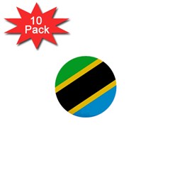 Flag Of Tanzania 1  Mini Buttons (10 Pack)  by Amaryn4rt