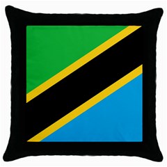 Flag Of Tanzania Throw Pillow Case (black) by Amaryn4rt