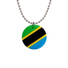 Flag Of Tanzania 1  Button Necklace by Amaryn4rt