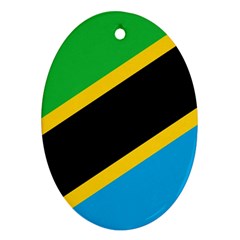 Flag Of Tanzania Oval Ornament (two Sides) by Amaryn4rt