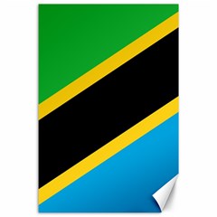 Flag Of Tanzania Canvas 24  X 36  by Amaryn4rt