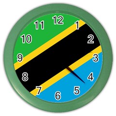 Flag Of Tanzania Color Wall Clock by Amaryn4rt