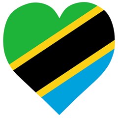 Flag Of Tanzania Wooden Puzzle Heart by Amaryn4rt