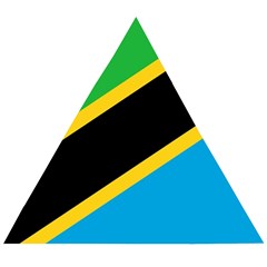 Flag Of Tanzania Wooden Puzzle Triangle by Amaryn4rt