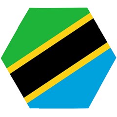 Flag Of Tanzania Wooden Puzzle Hexagon by Amaryn4rt