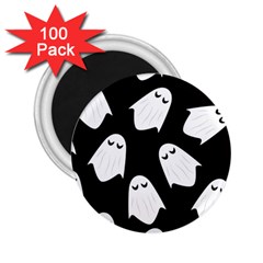 Ghost Halloween Pattern 2 25  Magnets (100 Pack)  by Amaryn4rt