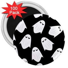 Ghost Halloween Pattern 3  Magnets (100 Pack) by Amaryn4rt