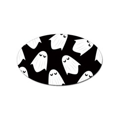 Ghost Halloween Pattern Sticker Oval (10 Pack) by Amaryn4rt