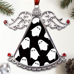 Ghost Halloween Pattern Metal Angel With Crystal Ornament