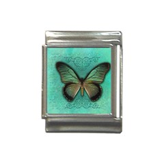 Butterfly Background Vintage Old Grunge Italian Charm (13mm)